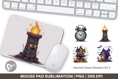 Mouse Pad Haunted House Elements Product Image 1