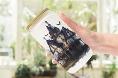 Haunted House Halloween Glass Can Wraps Product Image 2
