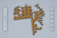 Creepy House Halloween Door Corner Product Image 1