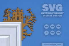 Creepy House Halloween Door Corner Product Image 3