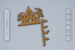 Creepy House Halloween Door Corner Product Image 3