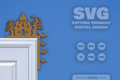 Creepy House Halloween Door Corner Product Image 4