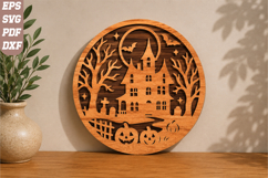 Haunted House Halloween Laser Cut SVG Product Image 1