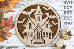 Haunted House Halloween Laser Cut SVG Product Image 1