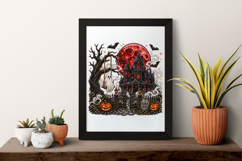 Haunted House Halloween Rhinestone PNG Design Product Image 7