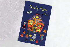 Haunted House Color, Hand Drawn Monsters, Halloween Pumpkins Product Image 3