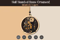 Half Haunted house Hanging Ornament Product Image 3