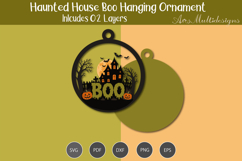 Haunted House Boo Hanging Ornament Product Image 2