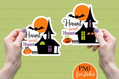 Haunted house PNG for sticker