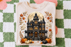 Haunted House Png &amp; Ghost Halloween Sublimation Design Product Image 2