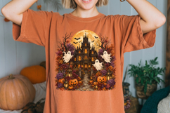 Haunted House PNG, Spooky Ghost Pumpkin PNG Product Image 2