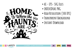 Spooky Vibes At Home Halloween typography design