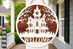 Haunted House Welcome Sign SVG Product Image 1