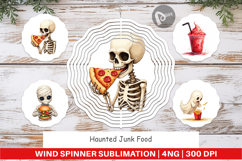 Wind Spinner Watercolor Haunted Junk Food Product Image 1