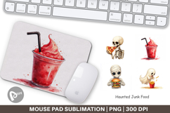Mouse Pad Watercolor Haunted Junk Food Product Image 1