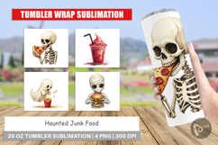 Tumbler Watercolor Haunted Junk Food Product Image 1