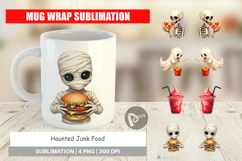 Mug Wrap Watercolor Haunted Junk Food Product Image 1