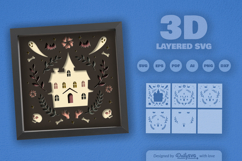 Haunted Mansion Folk Art Layered Papercut Product Image 3