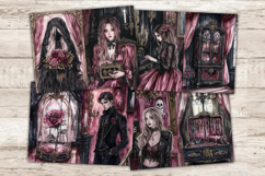 GlamArtZhanna, Haunted Mansion Junk Journal Pages, Gothic Halloween Junk Journal Paper, Spooky Digital Collage Sheet, Witch Scrapbook Kit, Halloween Girl Junk Journal Kit, Pink Halloween Journal Card, Creepy Journaling Pages, Creepy Ephemera Pages, Scary 