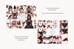 GlamArtZhanna, Haunted Mansion png, Haunted house png, Halloween clipart, Halloween png, Spooky clipart, Gothic clipart, Creepy clipart, Gothic romantic png,  scary house clipart, Pink Halloween png, gothic girl clipart, Witch clipart, vampire clipart