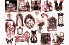 GlamArtZhanna, Haunted Mansion png, Haunted house png, Halloween clipart, Halloween png, Spooky clipart, Gothic clipart, Creepy clipart, Gothic romantic png,  scary house clipart, Pink Halloween png, gothic girl clipart, Witch clipart, vampire clipart