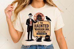Haunted Mansion PNG, Vintage Halloween PNG, Retro Product Image 2
