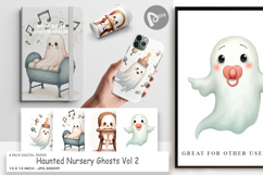 Digital Paper Haunted Nursery Ghosts Product Image 1