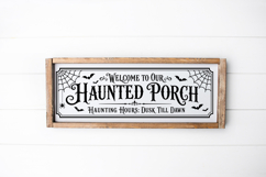 Spooky front porch decor cut file for Halloween