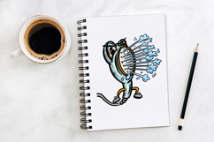 Haunted Shower Head Water Cartoon Character PNG JPG Sticker Product Image 3