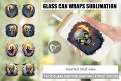 Glass Can Halloween Skull Glow Product Image 1