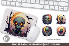 Mouse Pad Halloween Skull Glow Product Image 1
