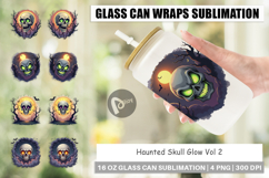 Glass Can Halloween Skull Glow Product Image 1