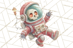 Halloween Space Explorers PNG, Creepy Astronauts &amp; Aliens Product Image 5