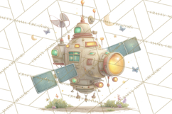 Halloween Space Explorers PNG, Creepy Astronauts &amp; Aliens Product Image 5