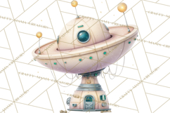 Halloween Space Explorers PNG, Creepy Astronauts &amp; Aliens Product Image 2