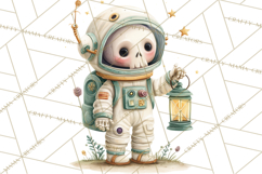 Halloween Space Explorers PNG, Creepy Astronauts &amp; Aliens Product Image 4
