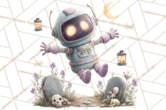 Halloween Space Explorers PNG, Creepy Astronauts &amp; Aliens Product Image 3
