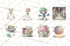 Halloween Space Explorers PNG, Creepy Astronauts &amp; Aliens Product Image 6