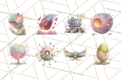 Halloween Space Explorers PNG, Creepy Astronauts &amp; Aliens Product Image 2