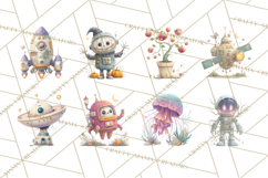 Halloween Space Explorers PNG, Creepy Astronauts &amp; Aliens Product Image 7