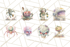 Halloween Space Explorers PNG, Creepy Astronauts &amp; Aliens Product Image 8