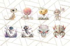 Halloween Space Explorers PNG, Creepy Astronauts &amp; Aliens Product Image 3