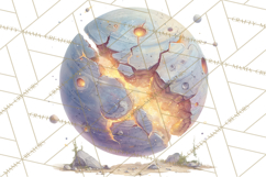 Halloween Space Explorers PNG, Creepy Astronauts &amp; Aliens Product Image 3