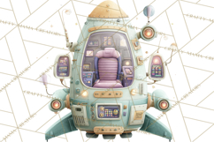 Halloween Space Explorers PNG, Creepy Astronauts &amp; Aliens Product Image 5