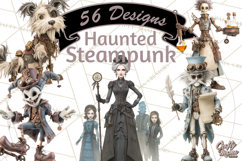 Steampunk Haunted Mansion Halloween PNG Clipart Product Image 1