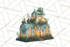 Steampunk Haunted Mansion Halloween PNG Clipart Product Image 4