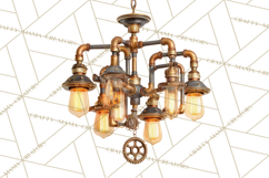 Steampunk Haunted Mansion Halloween PNG Clipart Product Image 3