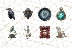 Steampunk Haunted Mansion Halloween PNG Clipart Product Image 3