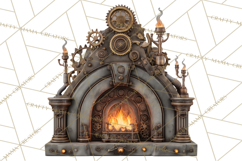 Steampunk Haunted Mansion Halloween PNG Clipart Product Image 2