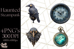 Steampunk Haunted Mansion Halloween PNG Clipart Product Image 1